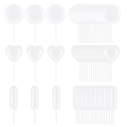 60 Piece Cupcake Pipettes - Plastic Squeeze for Strawberries, Chocolate, Ice Cream & Dessert V1258-DP02-A-1010