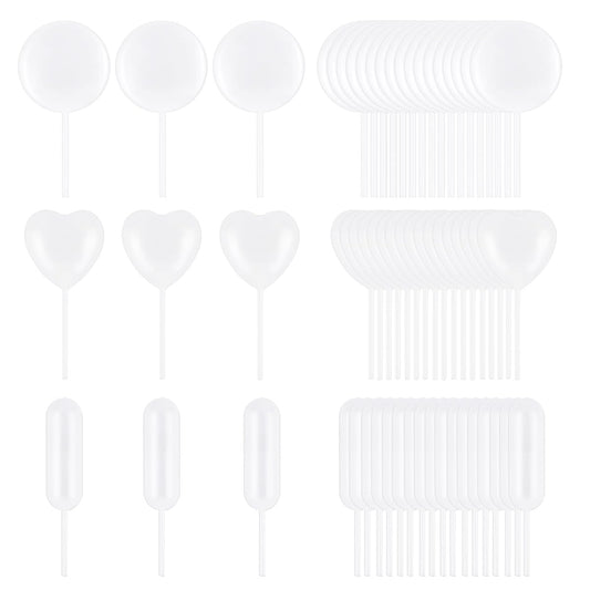 60 Piece Cupcake Pipettes - Plastic Squeeze for Strawberries, Chocolate, Ice Cream & Dessert V1258-DP02-A-1010
