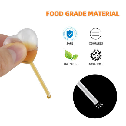60 Piece Cupcake Pipettes - Plastic Squeeze for Strawberries, Chocolate, Ice Cream & Dessert V1258-DP02-A-1010