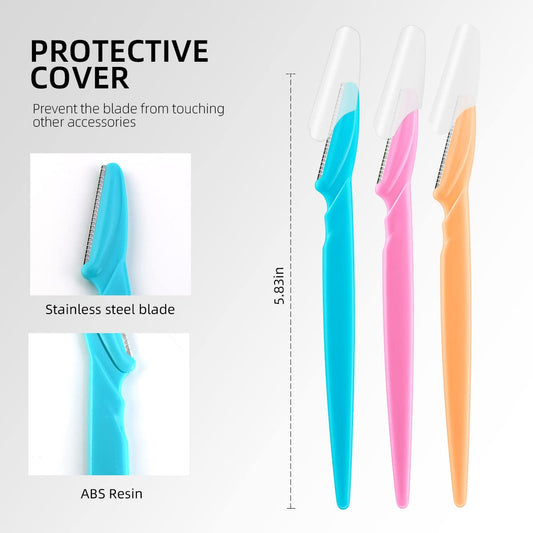 24 Pack of Eyebrow Razor for Women Face Razors Trimmer Dermaplaning Tool Facial with Safety Cover V1258-DP02-A-1013