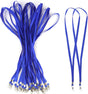Premium Bulk Navy Blue Lanyards - 17.38 Inch Flat with Clip Swivel Hook Detachable Buckle (20 Pack) V1258-DP02-A-1014