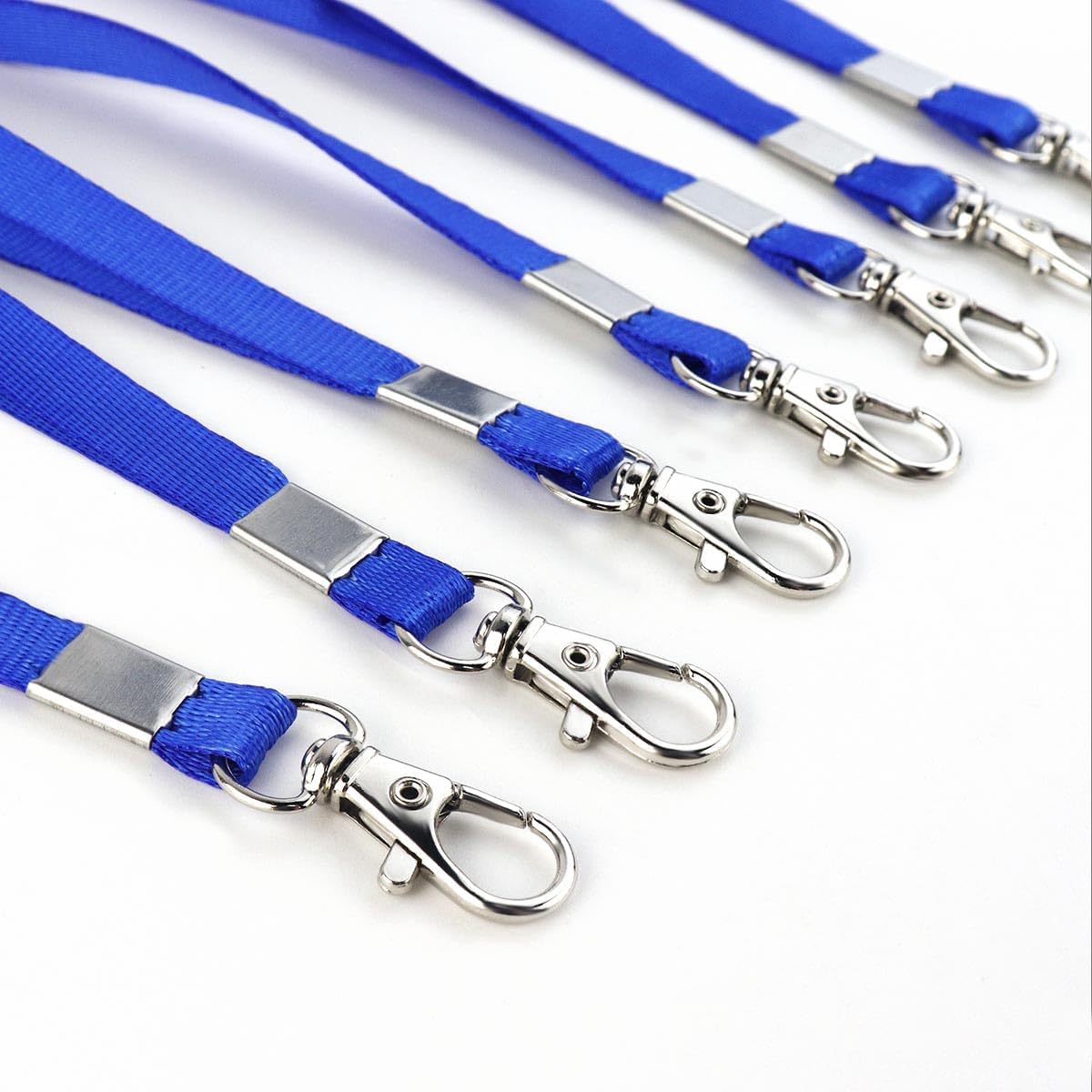Premium Bulk Navy Blue Lanyards - 17.38 Inch Flat with Clip Swivel Hook Detachable Buckle (20 Pack) V1258-DP02-A-1014