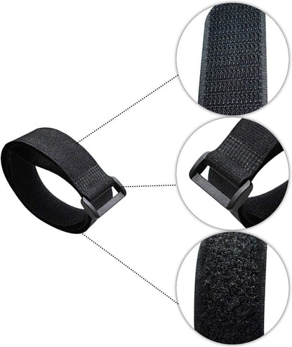 20 Pack Reusable Cinch Straps Fastening Cable Nylon Hook and Loop Ties Down Multipurpose Securing Adjustable V1258-DP02-A-1018