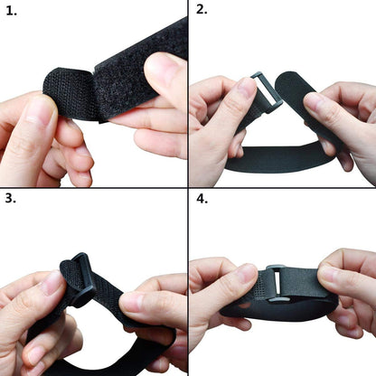 20 Pack Reusable Cinch Straps Fastening Cable Nylon Hook and Loop Ties Down Multipurpose Securing Adjustable V1258-DP02-A-1018