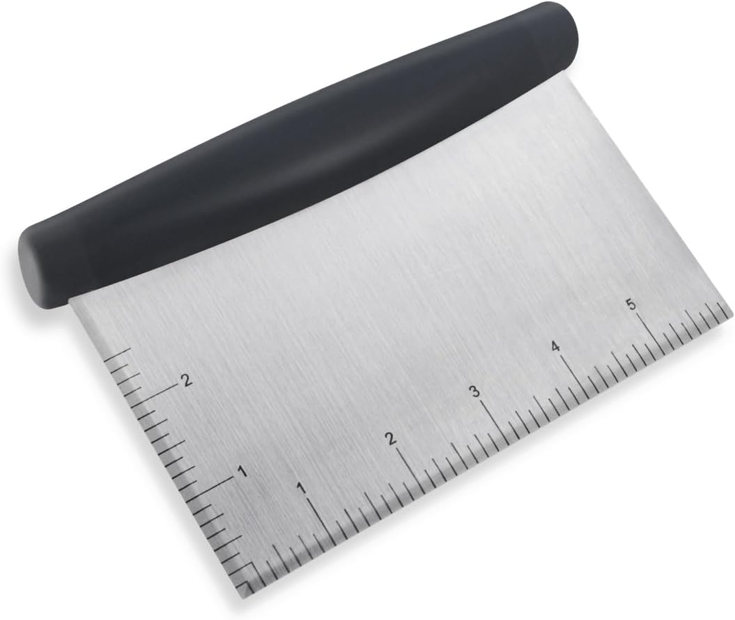 Plastic Bread Scraper Dough Cutter with Measuring Scale Multipurpose Bench Kitchen Tool Pastry for Cake V1258-DP02-A-1019