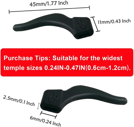 20Pairs Glasses Anti-slip Silicone Ear Clip, Glasses Holder With Storage Box, Safety Eyewear Retainers, V1258-DP02-A-102