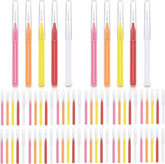 75 Pieces Braces Brush for Tooth Dental Flossing Toothpick Interdental Cleaning Oral Tool Hygiene Bendable V1258-DP02-A-1025