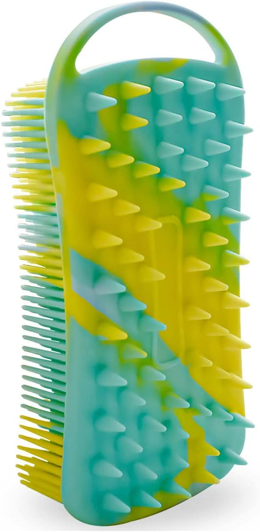 Silicone Body Scrubber Soft Brush for Use in Shower Gentle Exfoliating Loofah Scalp Massager 2 1 Bath and V1258-DP02-A-1028