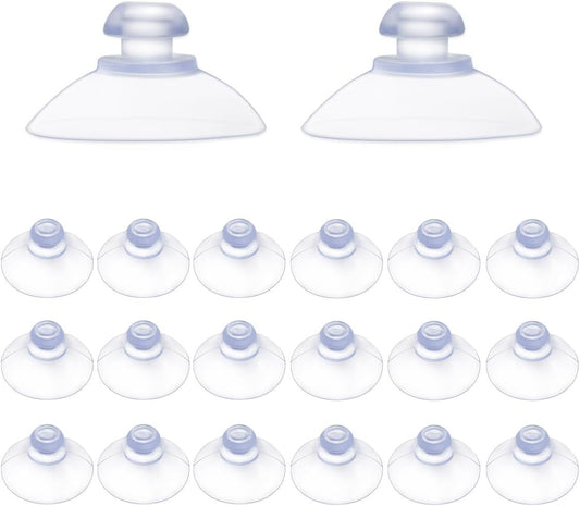 20 Pack Suction Cups for Glass Plastic Sucker Pads Clear Pvc Cup with Hooks Table Transparent Anti-Collision V1258-DP02-A-1032