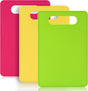 Plastic Cutting Board Set, 3 Pack Small Chopping Boards for Kitchen, BPA-Free, Dishwasher Safe, Color Coded V1258-DP02-A-1046