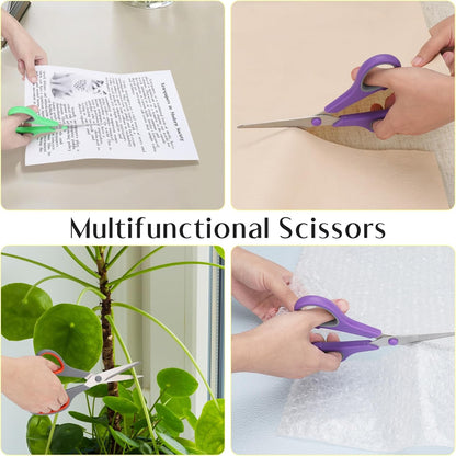 3 Pack Scissors Set, 8.3" Heavy Duty Scissors with 25 mm Thickness Sharp Blades & Ergonomic Soft-Grip V1258-DP02-A-105