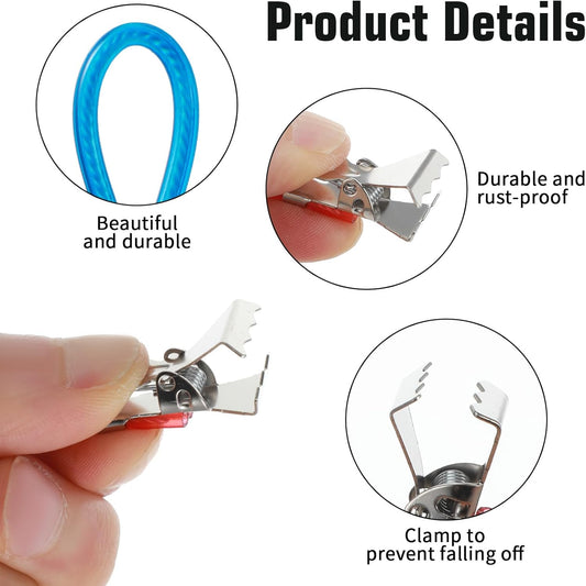Xindojuz 15 PCS Kitchen Towel Clips, Metal Beach Chair Clips with Hanging Loop for Kitchen, Multi-Color V1258-DP02-A-1050