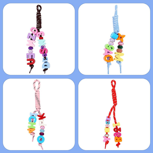 Xindojuz 11 PCS Paracord Keychain Bag Charms, 9.45" Colorful Paracord Rope Keychain Bag Braided Code Charms V1258-DP02-A-1053