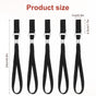 5PCS Walking Cane Wrist Strap Replacement, Black Adjustable Wrist Strap Lanyard Elastic Loop Universal V1258-DP02-A-1054