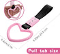 2 PCS Car Heart Hanging Accessories Drift Charm Pink Heart Handle Strap for Car Rear Bumper Warning Ring V1258-DP02-A-1066