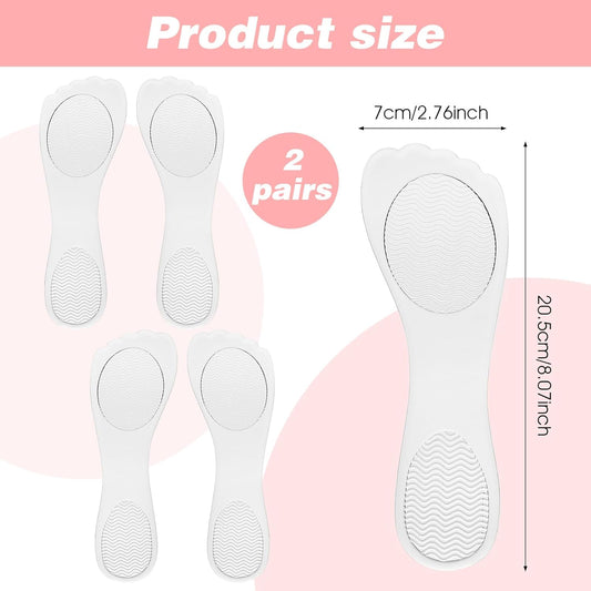 2 Pair Gel High Heel Inserts for Women, 3/4 Length Clear Shoe Inserts for Women, Comfort Pads Non-Skidding V1258-DP02-A-1077