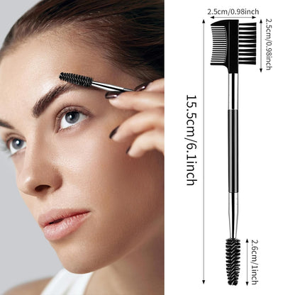 3 PCS Eyelash Shaper Eyelash Comb Separator Double Head Eyebrow Brush Black 3 Head Eyebrow Makeup Tool V1258-DP02-A-1093
