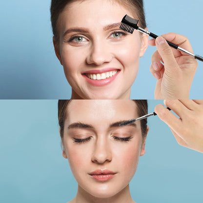 3 PCS Eyelash Shaper Eyelash Comb Separator Double Head Eyebrow Brush Black 3 Head Eyebrow Makeup Tool V1258-DP02-A-1093