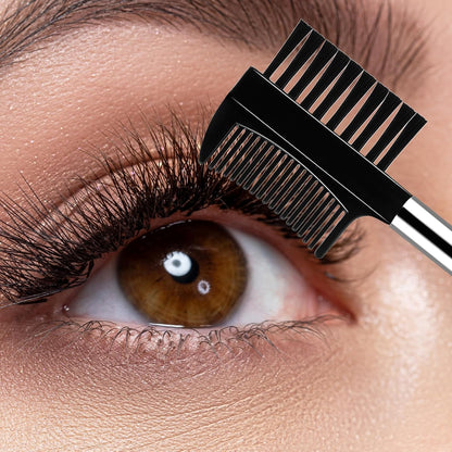 3 PCS Eyelash Shaper Eyelash Comb Separator Double Head Eyebrow Brush Black 3 Head Eyebrow Makeup Tool V1258-DP02-A-1093