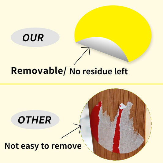 STARLIBOO Dot Stickers: 3in Removable Circle Stickers, Writable for Office, Garage/Yard Sale (200Pcs, 10 V1258-DP02-A-1102