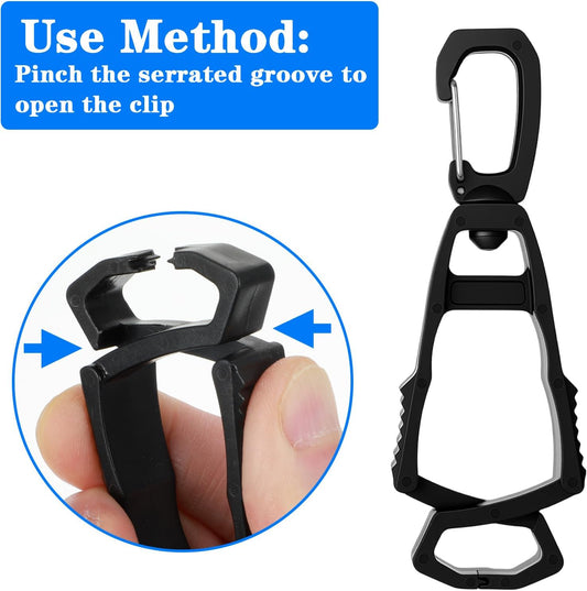 6PCS Glove Clips for Work Glove Holders, Powerful Bite Gloves Holder Clip for Duty Belt and Pants Prevent V1258-DP02-A-1117