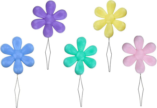 Embroidery Needle Threader Tool 5pcs Plastic Flower Head Sewing Machine Needle Threader for Hand Sewing Cross V1258-DP02-A-112