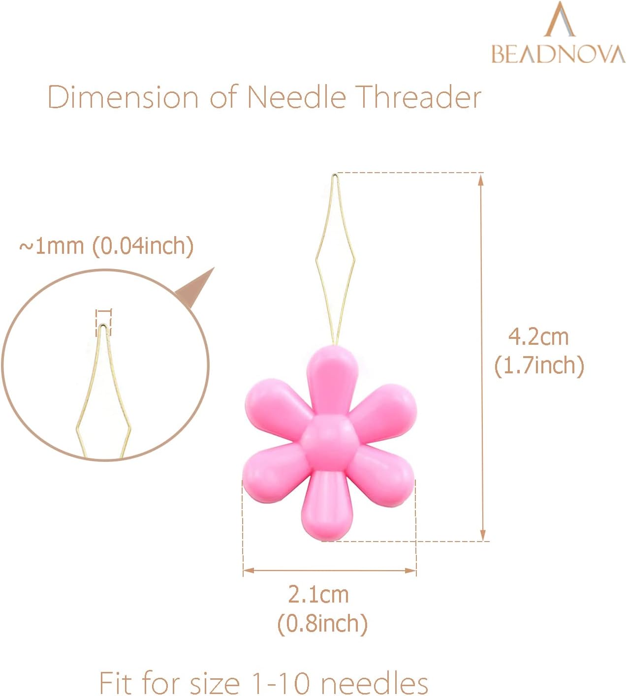 Embroidery Needle Threader Tool 5pcs Plastic Flower Head Sewing Machine Needle Threader for Hand Sewing Cross V1258-DP02-A-112
