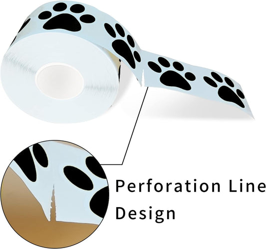 STARLIBOO Paw Print Stickers, 1.5 inch Dog Paw Stickers, 600pcs Puppy Paws Sticker, Clues Paws Print V1258-DP02-A-1127