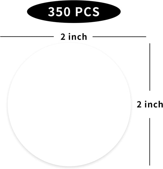 STARLIBOO White Dot Stickers, 2 inch Circle Garage Sale Stickers, 350Pcs Round Price Labels Sticker, Writable V1258-DP02-A-1129