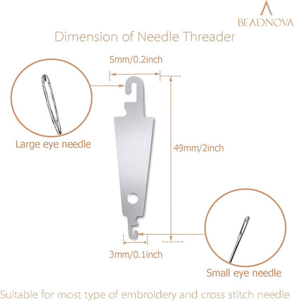 Needle Threaders 20pcs Stainless Steel Sewing Needle Threader for Hand Sewing Large Eye Cross Stitch V1258-DP02-A-113