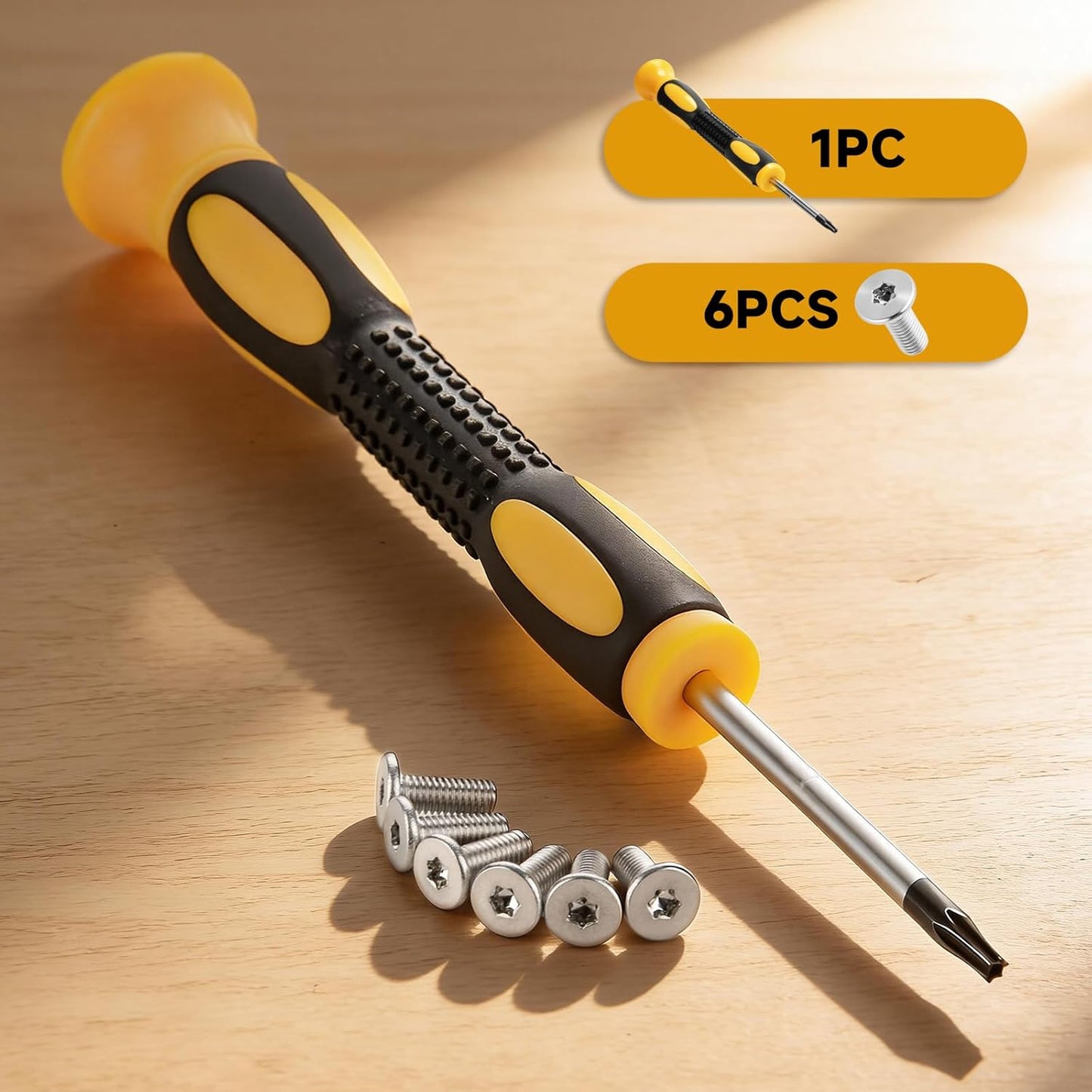 Screwdriver Replacements and 6 Pcs Security Mounting Screws Compatible with myQ Smart Garage Door Video V1258-DP02-A-1131