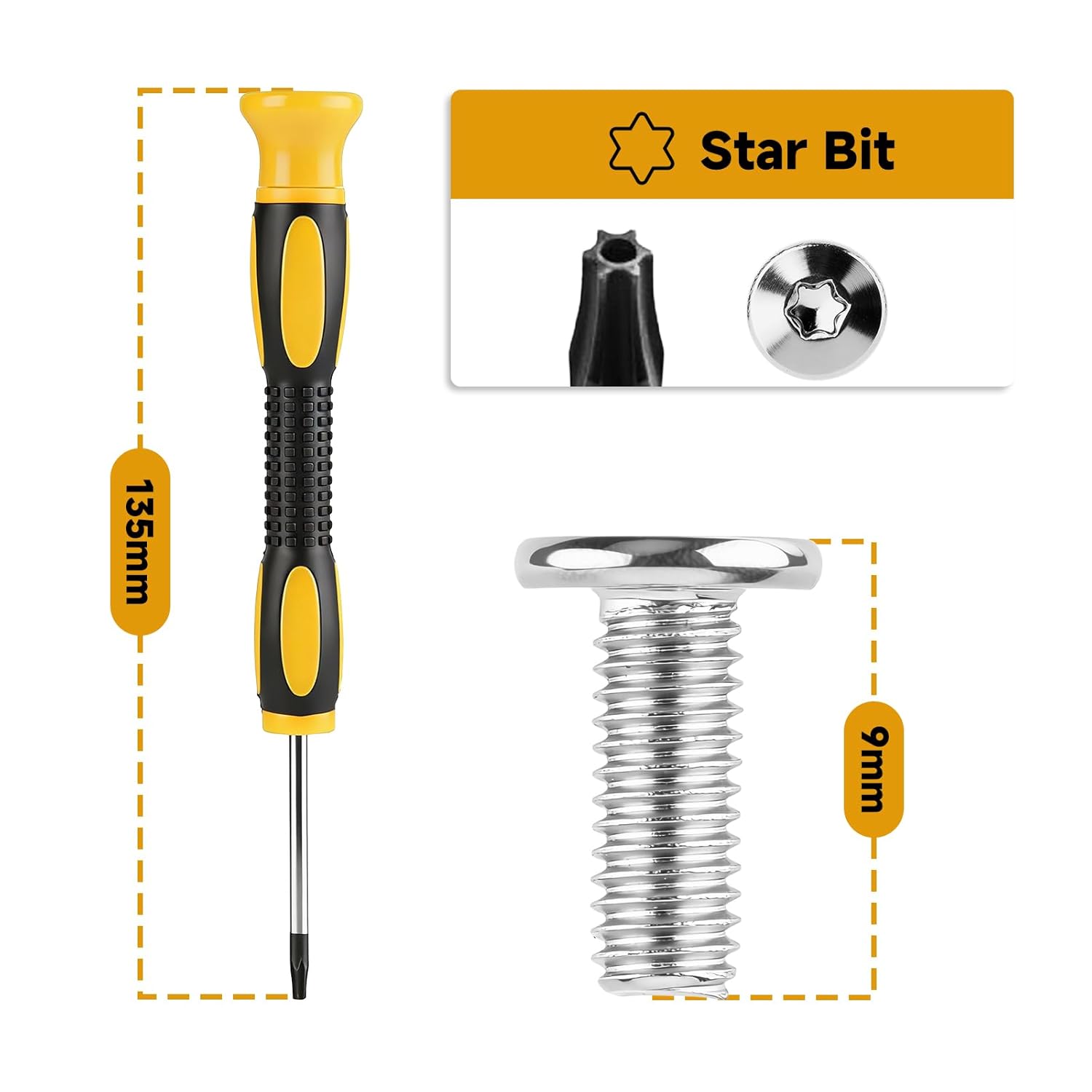 Screwdriver Replacements and 6 Pcs Security Mounting Screws Compatible with myQ Smart Garage Door Video V1258-DP02-A-1131