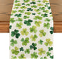 Shamrock St. Patrick's Day Table Runner, Seasonal Spring Lucky Kitchen Dining Table Decoration for Home Party V1258-DP02-A-1146