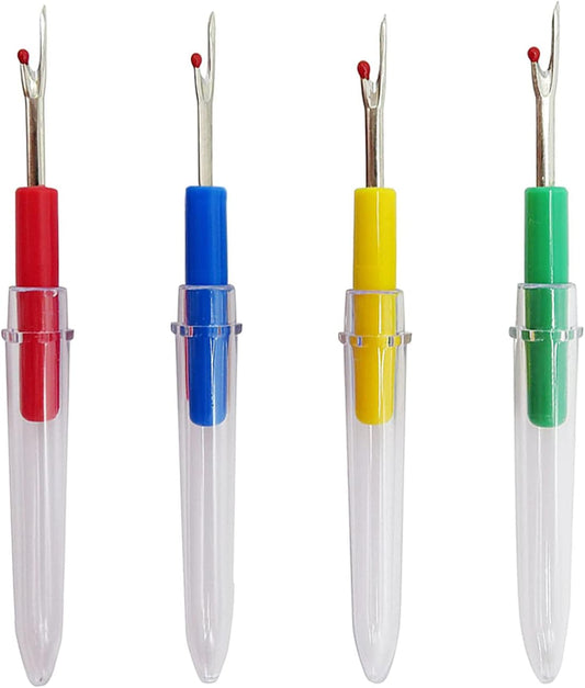 Seam Ripper 4pcs Stitch Eraser Thread Cutter Small Clothes Tag Remover Seam Rippers for Sewing Crafting V1258-DP02-A-115