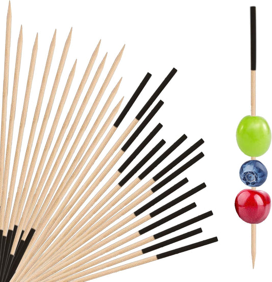 200 Pack Bamboo Toothpicks for Appetizers, 2mm 4.7 Inch Natural Bamboo Cocktail Picks for Cake Dessert Food V1258-DP02-A-1150