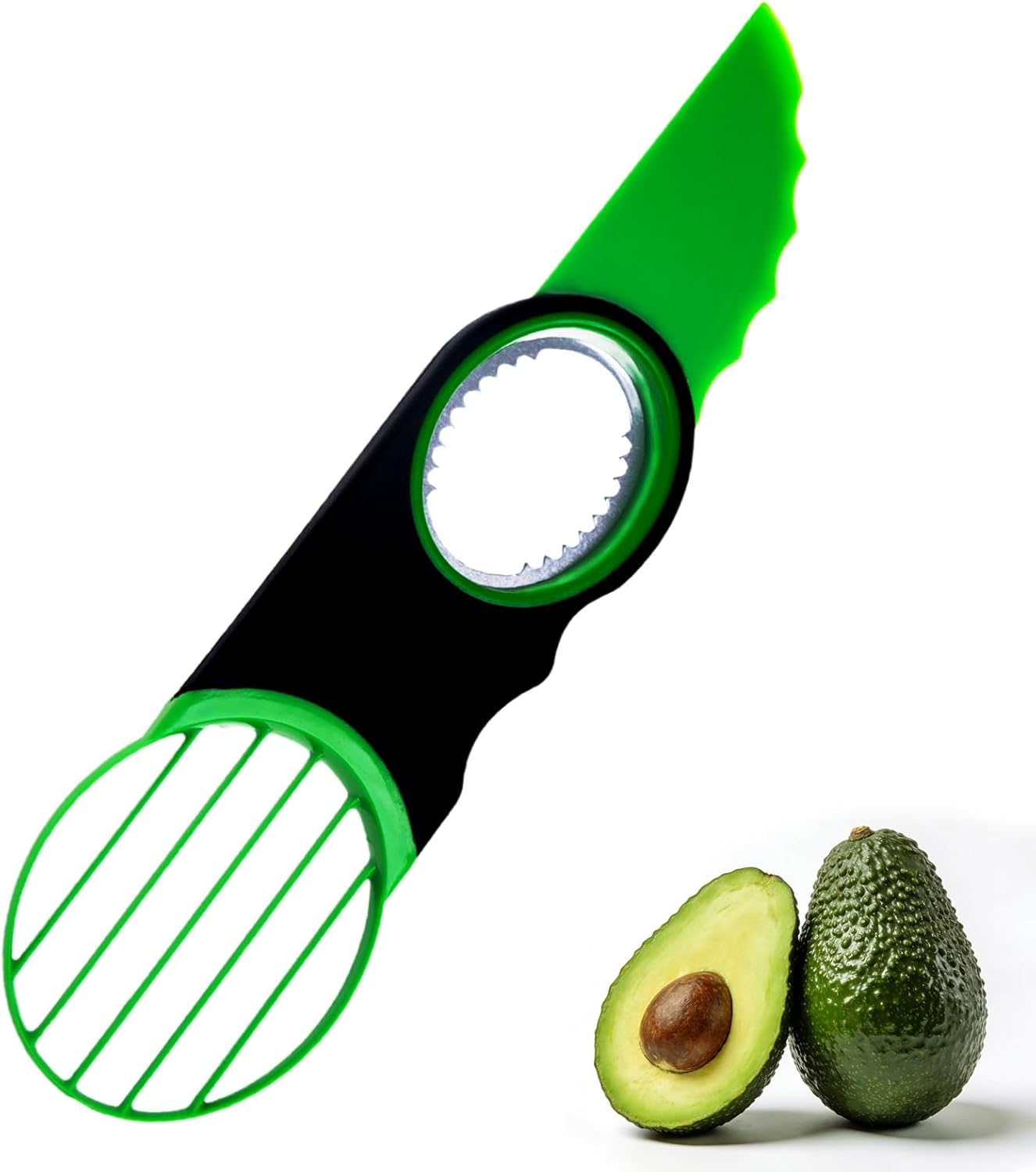 3 in 1 Avocado slicer,dishwasher safe(Green) V1258-DP02-A-1156