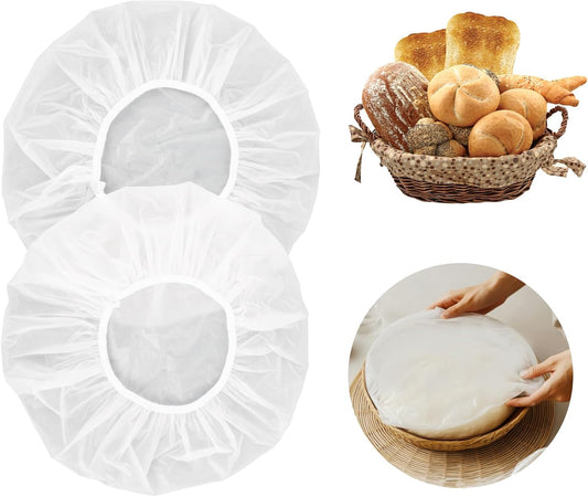 Reusable Bowl Covers for Bread Proofing 2pcs Eva Plastic Bowl Cover Stretch Elastic Food Storage Wrap Shower V1258-DP02-A-1157