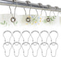 12 Shower Curtain Hooks, Suitable for Bathroom Shower rods for Rust-Proof Decorative Stainless Steel Shower V1258-DP02-A-1171