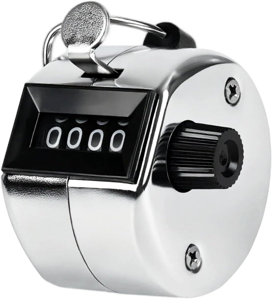 l Handheld Tally Counter, Clicker Counter with 4 Digit Display, Hand Mechanical Counter for Counting, Golf, V1258-DP02-A-1174