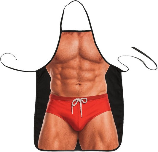 Funny Aprons for Men, Gag Grilling Apron for Men Women Kitchen Cooking Outdoor Party Barbecue V1258-DP02-A-1176