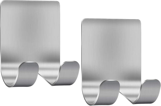 Razor Holder Shaver Hook Hanger Stand(2 Pack)Self Adhesive Stainless Steel Heavy Duty Utility Storage V1258-DP02-A-1182