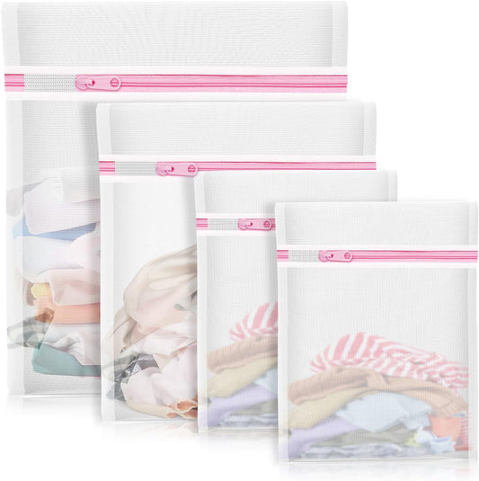 4Pcs Mesh Laundry Bags, Lingerie Bags for Washing Delicates,Mesh Wash Bags for Toy Storage & Cleaning, Travel V1258-DP02-A-1184