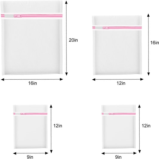 4Pcs Mesh Laundry Bags, Lingerie Bags for Washing Delicates,Mesh Wash Bags for Toy Storage & Cleaning, Travel V1258-DP02-A-1184