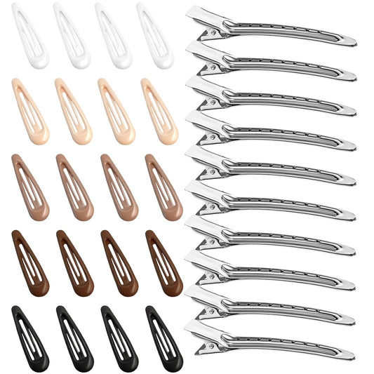 30PCS Hair Clips for Women, Girls & Hair Pins: l Non-Slip 20 Mini 1.89" Snap & 10 Large 3.5" Alligator & V1258-DP02-A-1186