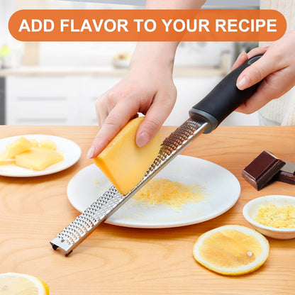 Stainless Steel Lemon Zester, Cheese Grater for Lime, Cheese, Dishwasher Safe V1258-DP02-A-1199