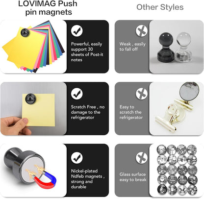 12Pcs Black Refrigerator Magnets Fridge Magnets,Small and Dainty Magnets, Metal Magnets for Fridge, V1258-DP02-A-1205