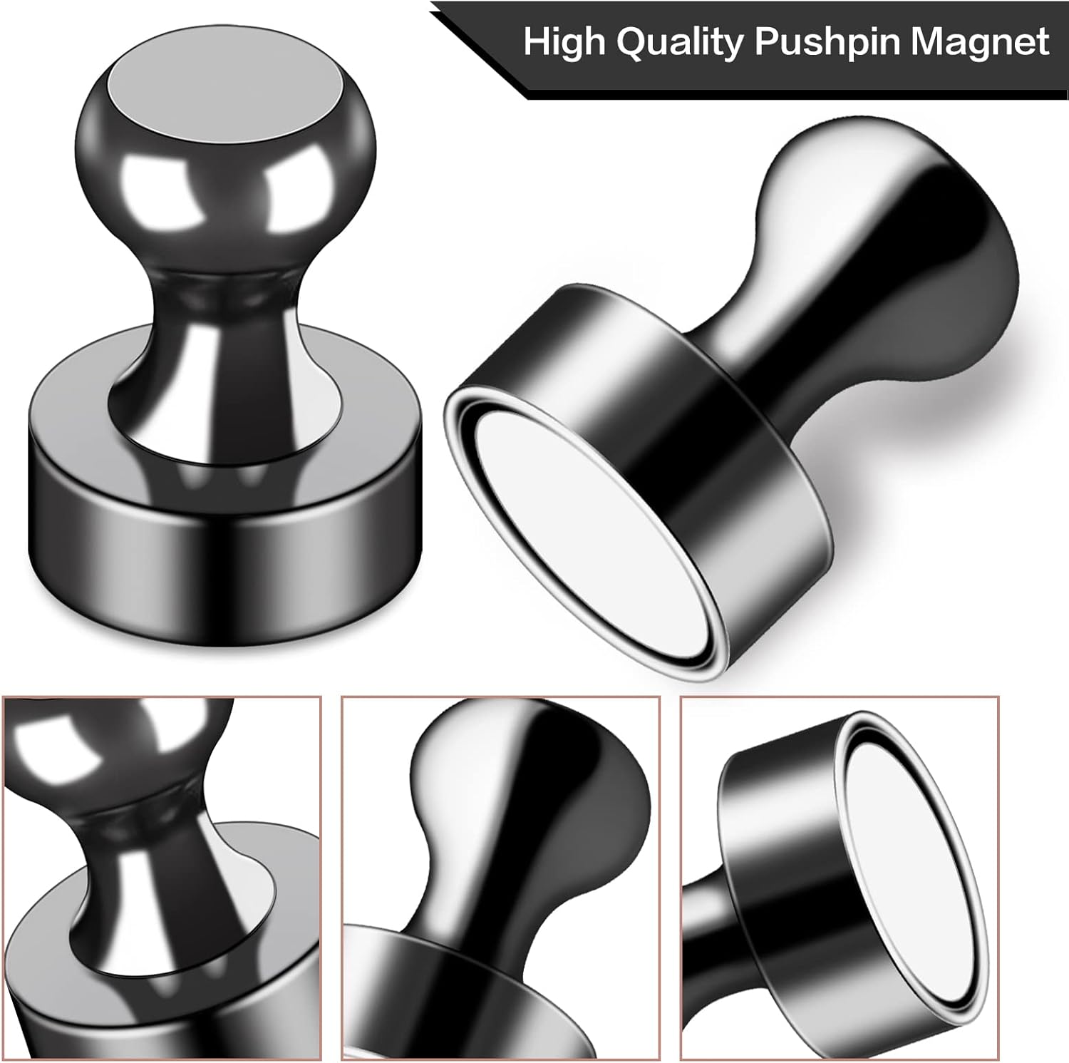 12Pcs Black Refrigerator Magnets Fridge Magnets,Small and Dainty Magnets, Metal Magnets for Fridge, V1258-DP02-A-1205