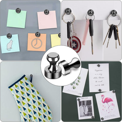12Pcs Black Refrigerator Magnets Fridge Magnets,Small and Dainty Magnets, Metal Magnets for Fridge, V1258-DP02-A-1205