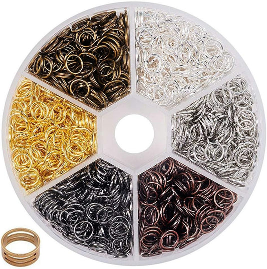 6mm Jump Rings for Keychains Assorted Colors Open Jump Rings for Jewelry Making (900Pcs) V1258-DP02-A-121