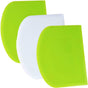 Dough Scraper Bench Scraper - 3P 4.7x3.7" Plastic Flexible Bowl Scraper, Sharp Edge & Angles Cake Scraper. V1258-DP02-A-1212